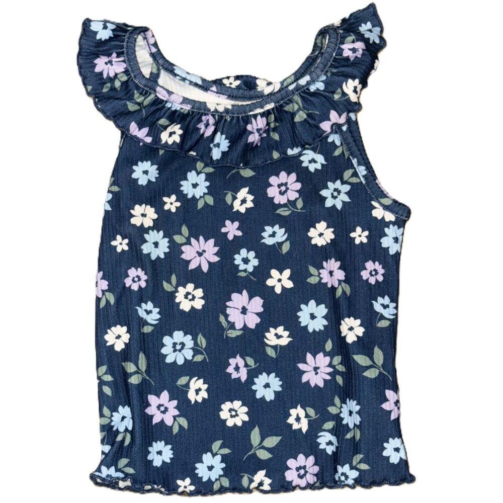 Girl's Bundle of 3 Rib Top with Ruffles - Picture 3 of 4